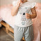 Girls summer pajama set koala t-shirt + Grey shorts
